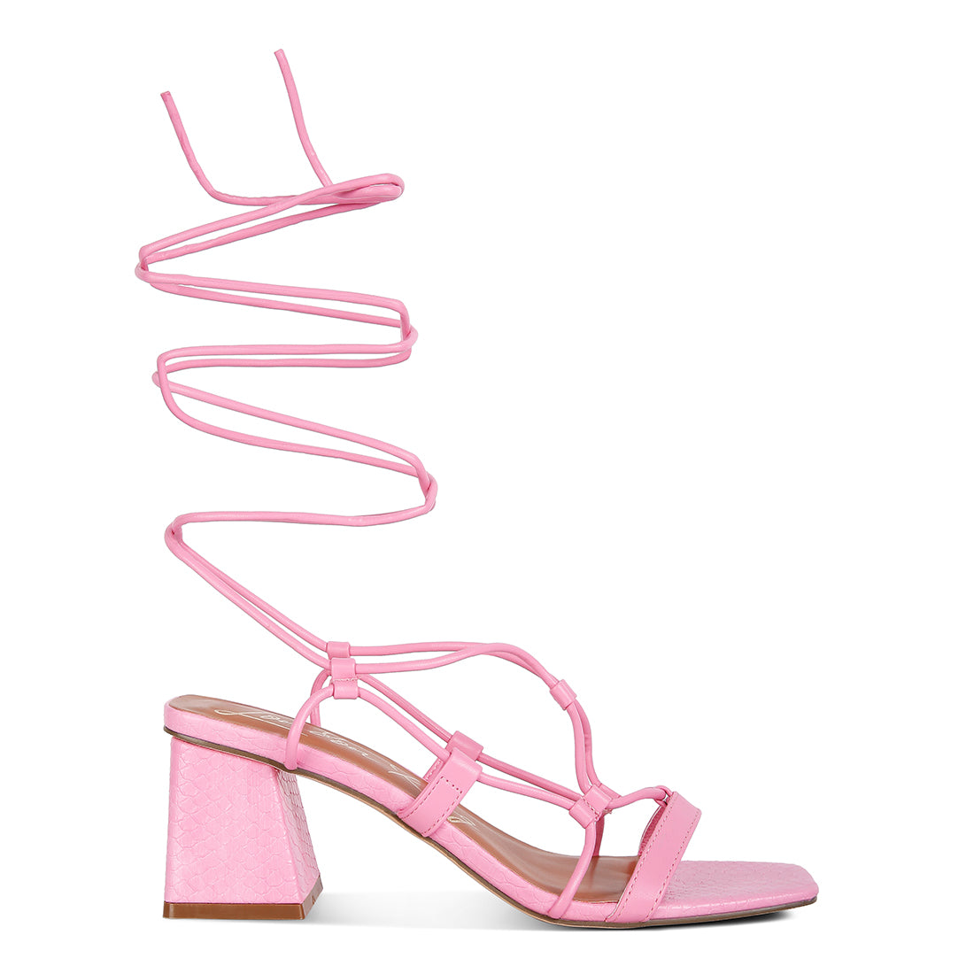 lace up block heeled sandal#color_pink