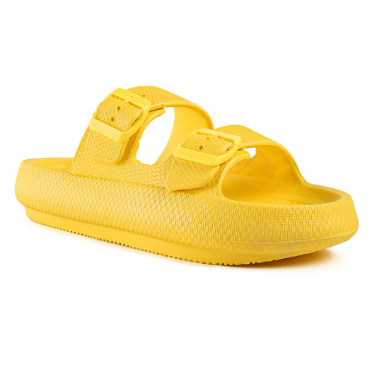 Yellow Loma Hovercraft Buckled Slides