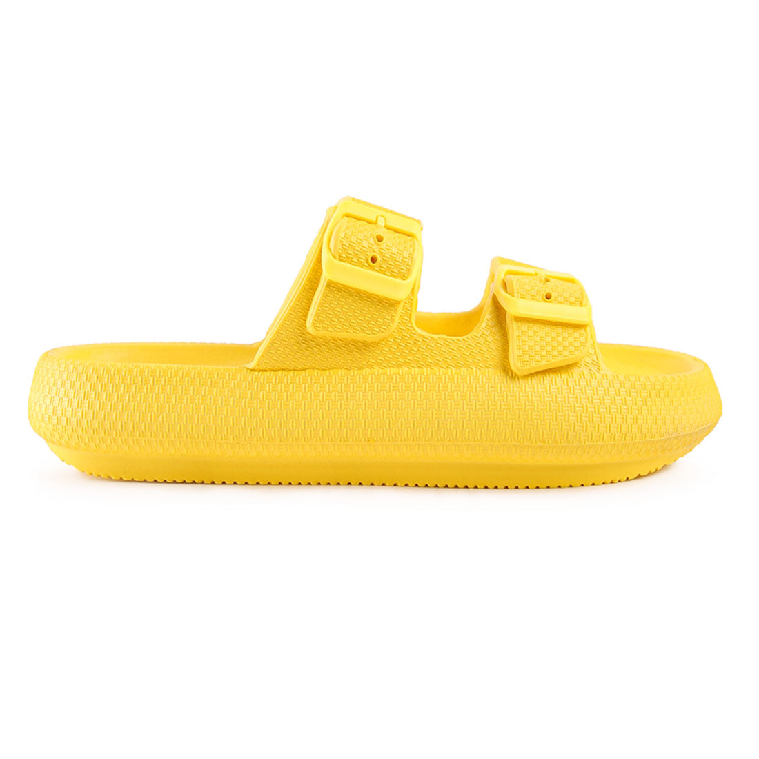 Yellow Loma Hovercraft Buckled Slides