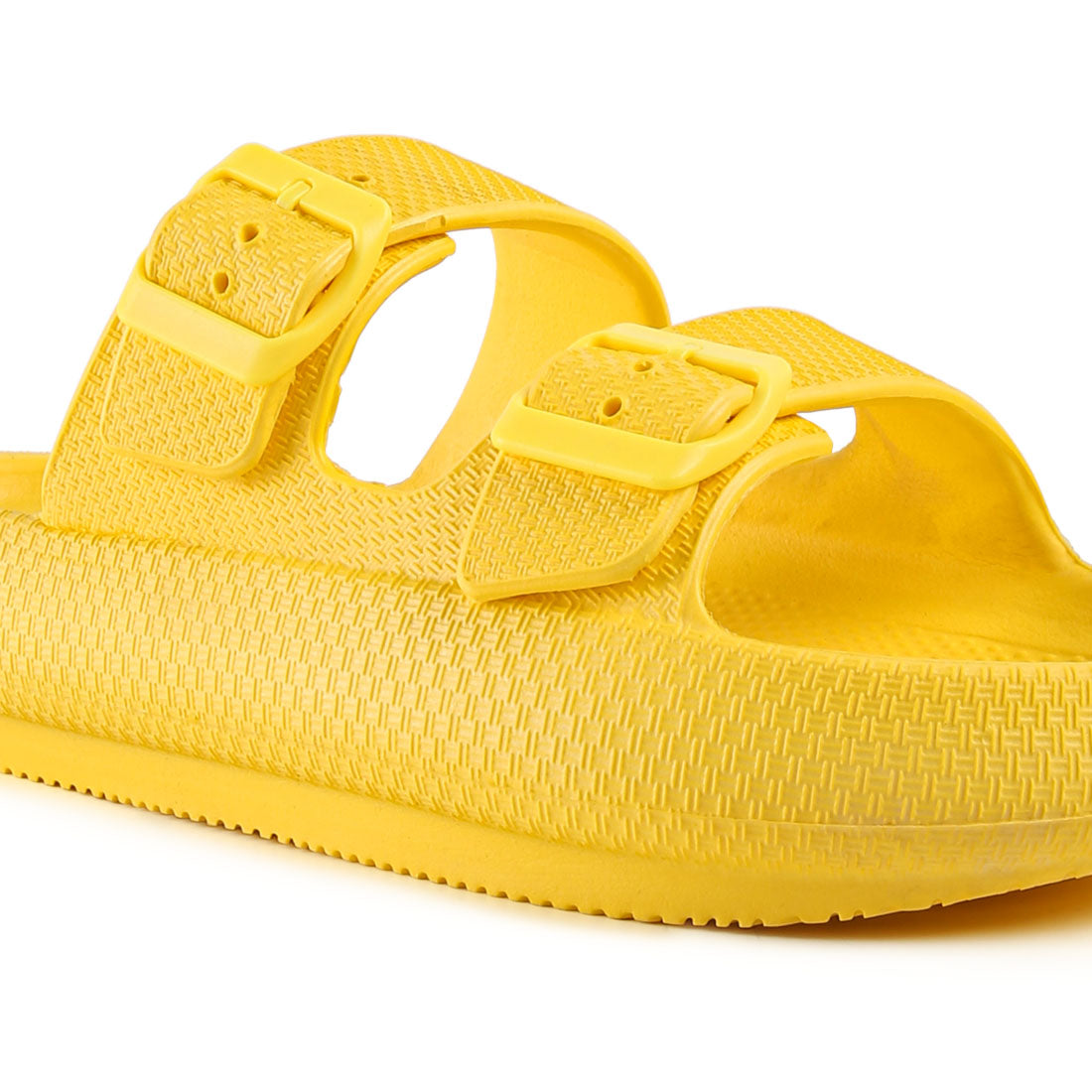 Yellow Loma Hovercraft Buckled Slides