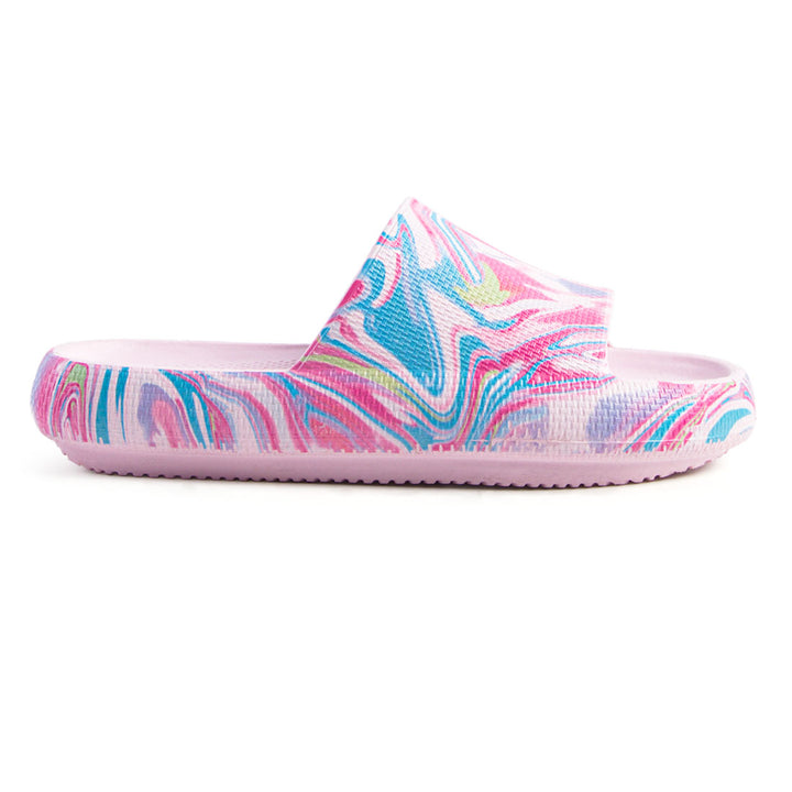 Pink Marbling Dip Dye Slides