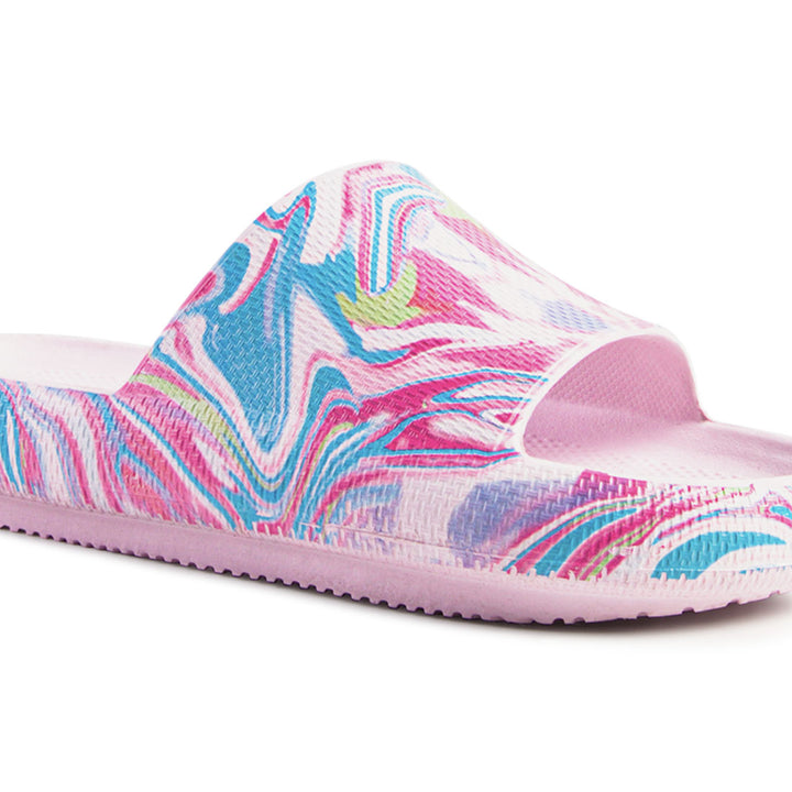 Pink Marbling Dip Dye Slides