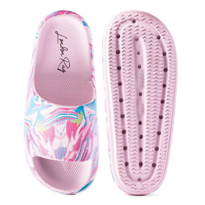 Pink Marbling Dip Dye Slides