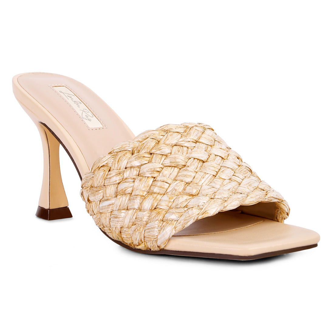 Beige Tour Braided Strap Heeled Sandals