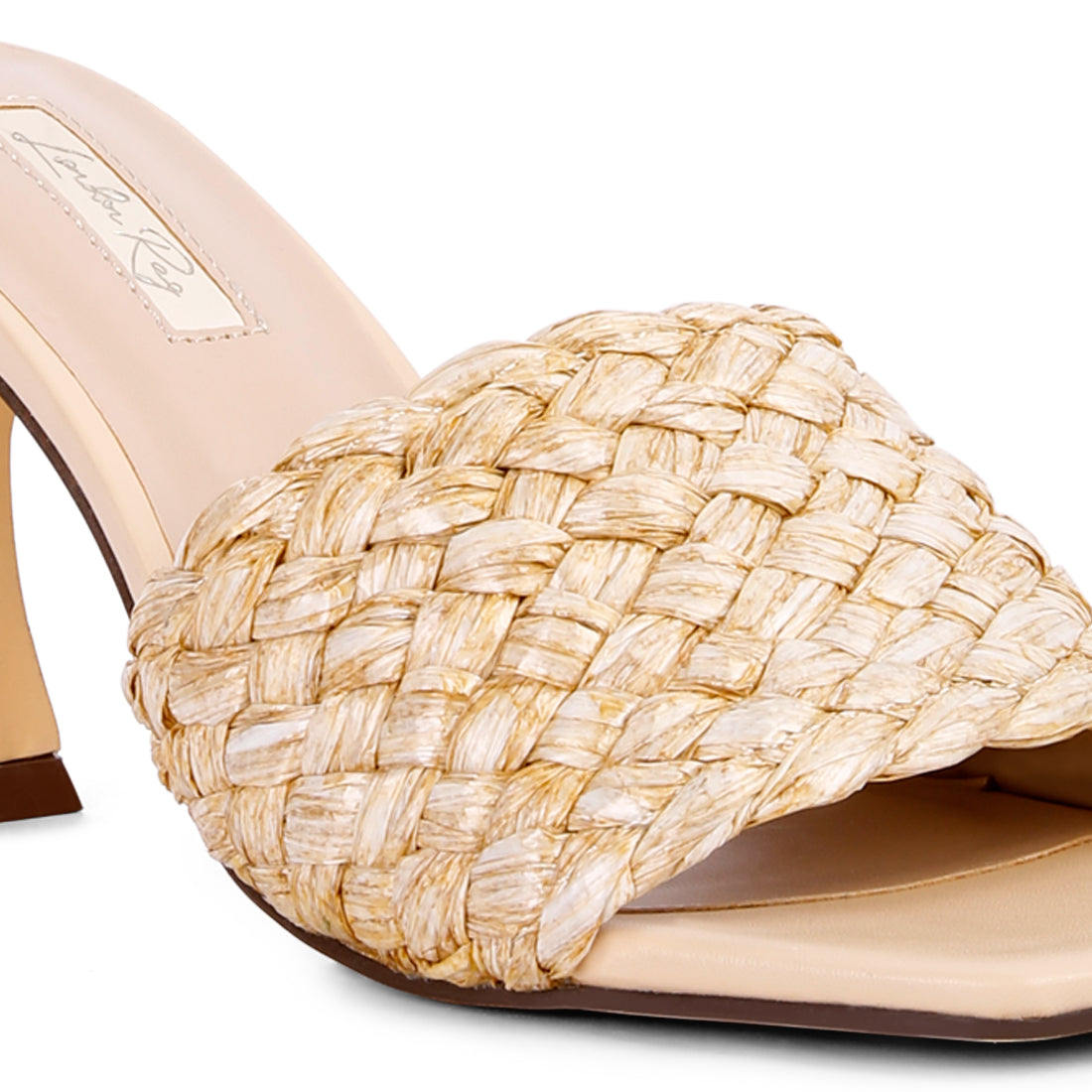 Beige Tour Braided Strap Heeled Sandals