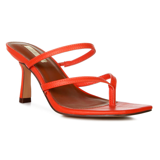 Orange Night Life High Heeled Casual Sandals