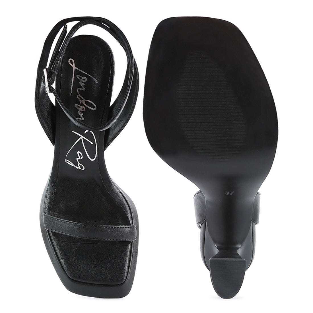 Black Ankle Strap Sandals