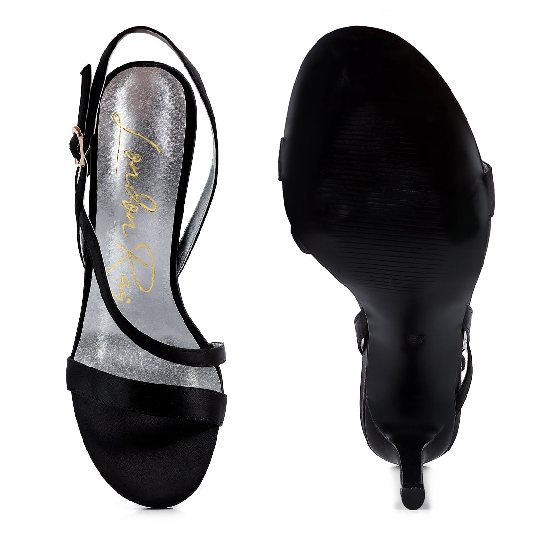 Black Ankle Strap High Heels