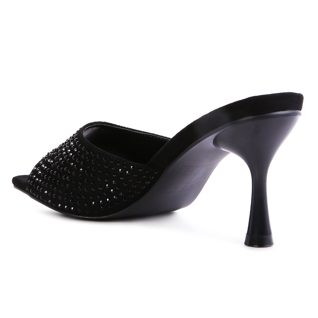imprint diamante stud slip on sandals#color_black