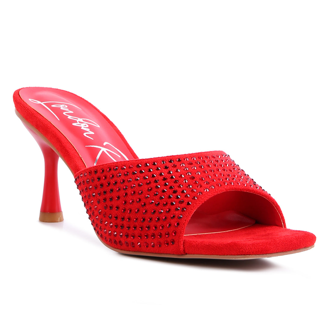 imprint diamante stud slip on sandals#color_red