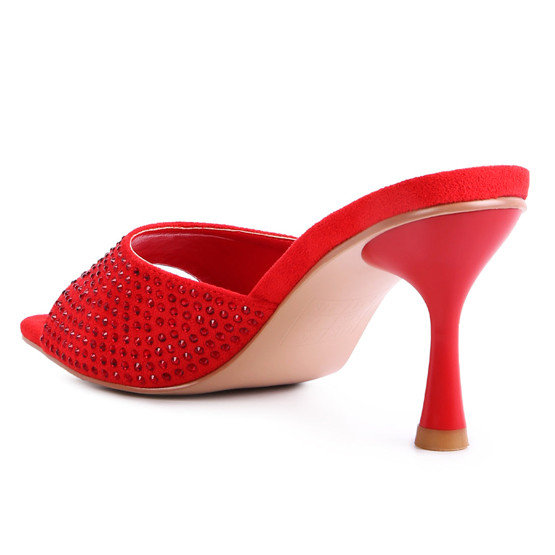 imprint diamante stud slip on sandals#color_red