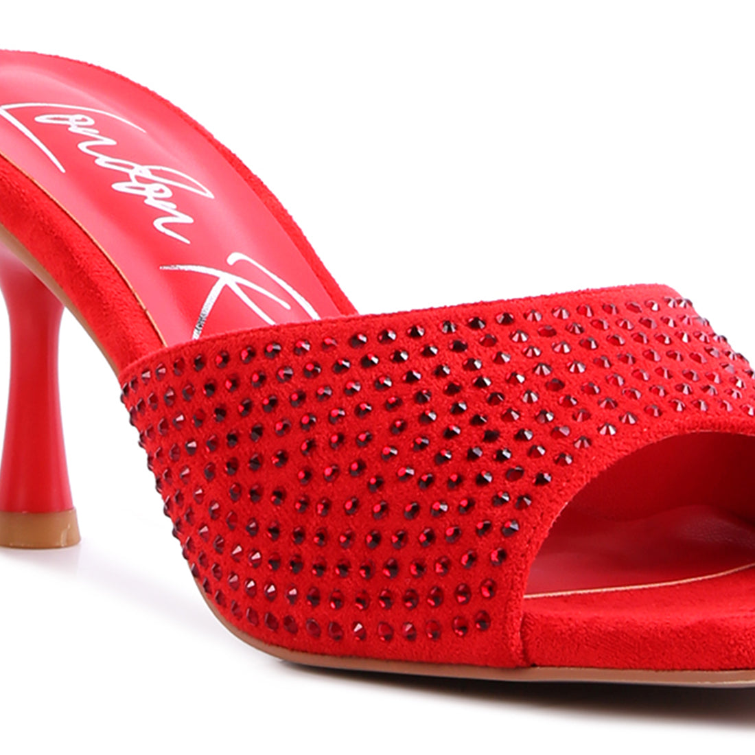 imprint diamante stud slip on sandals#color_red