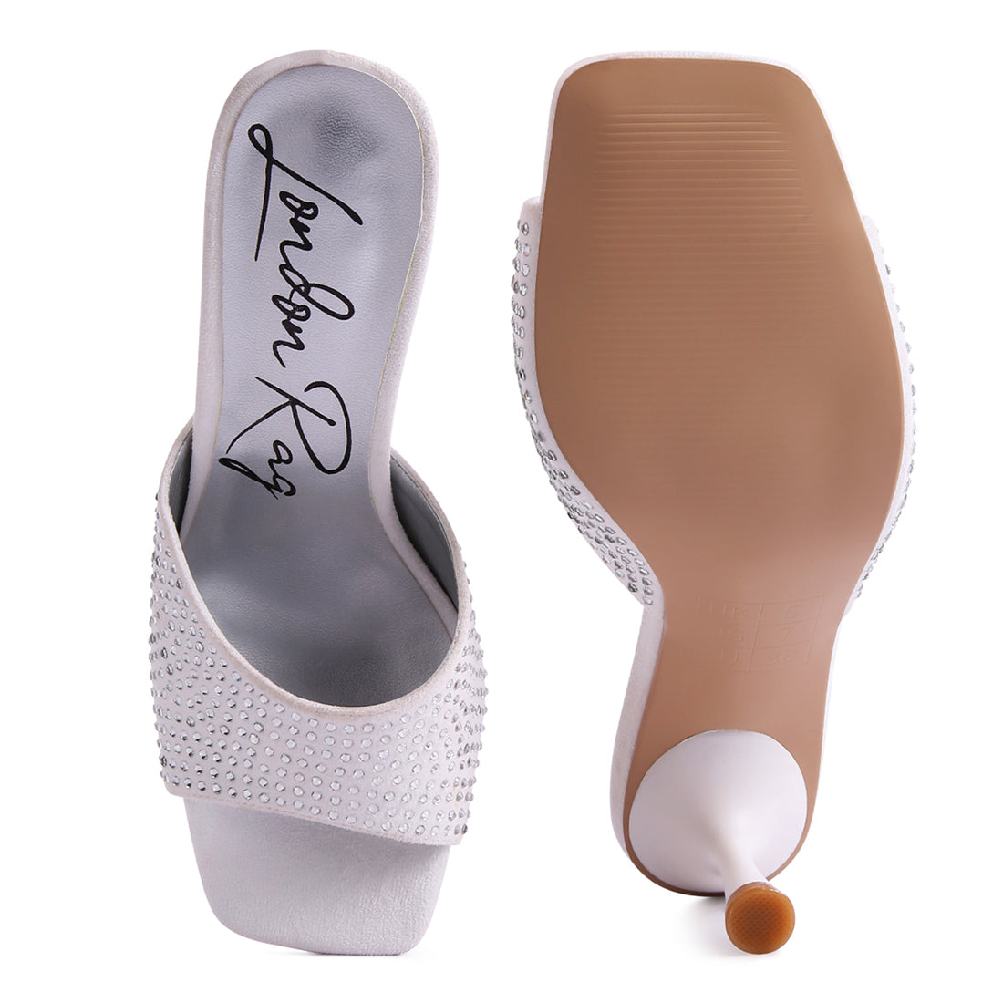 imprint diamante stud slip on sandals#color_white