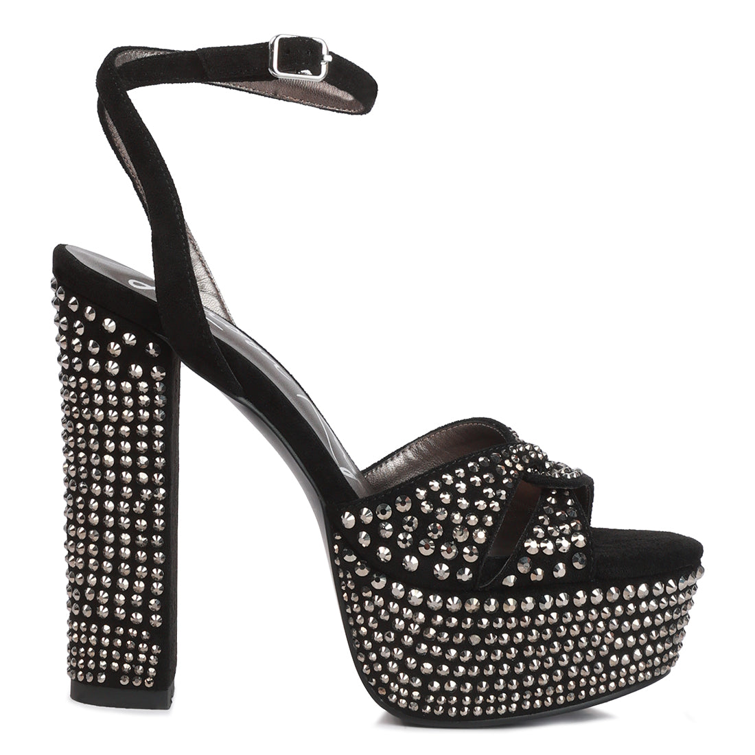 bellini diamante  high block heeled sandals#color_black