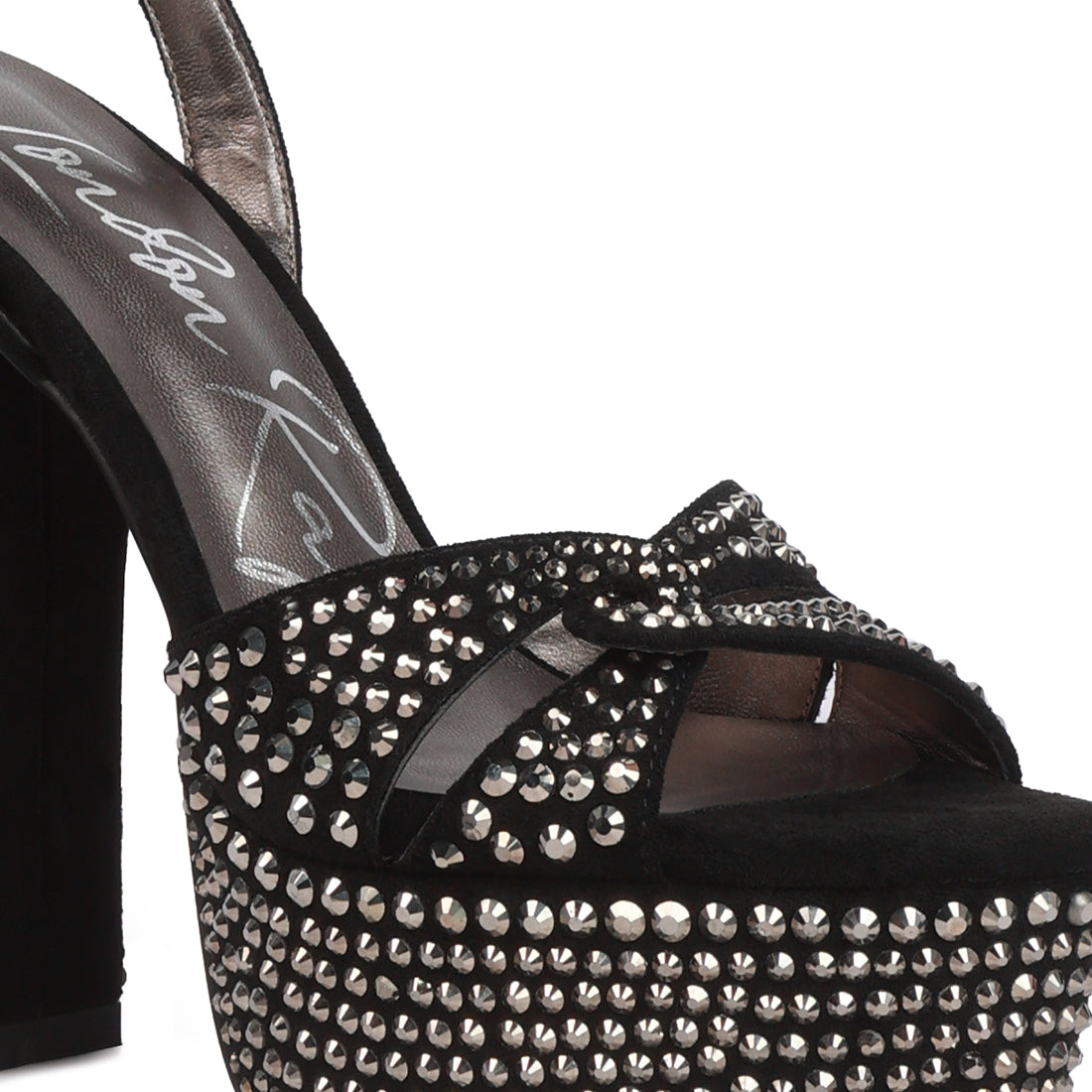 bellini diamante  high block heeled sandals#color_black