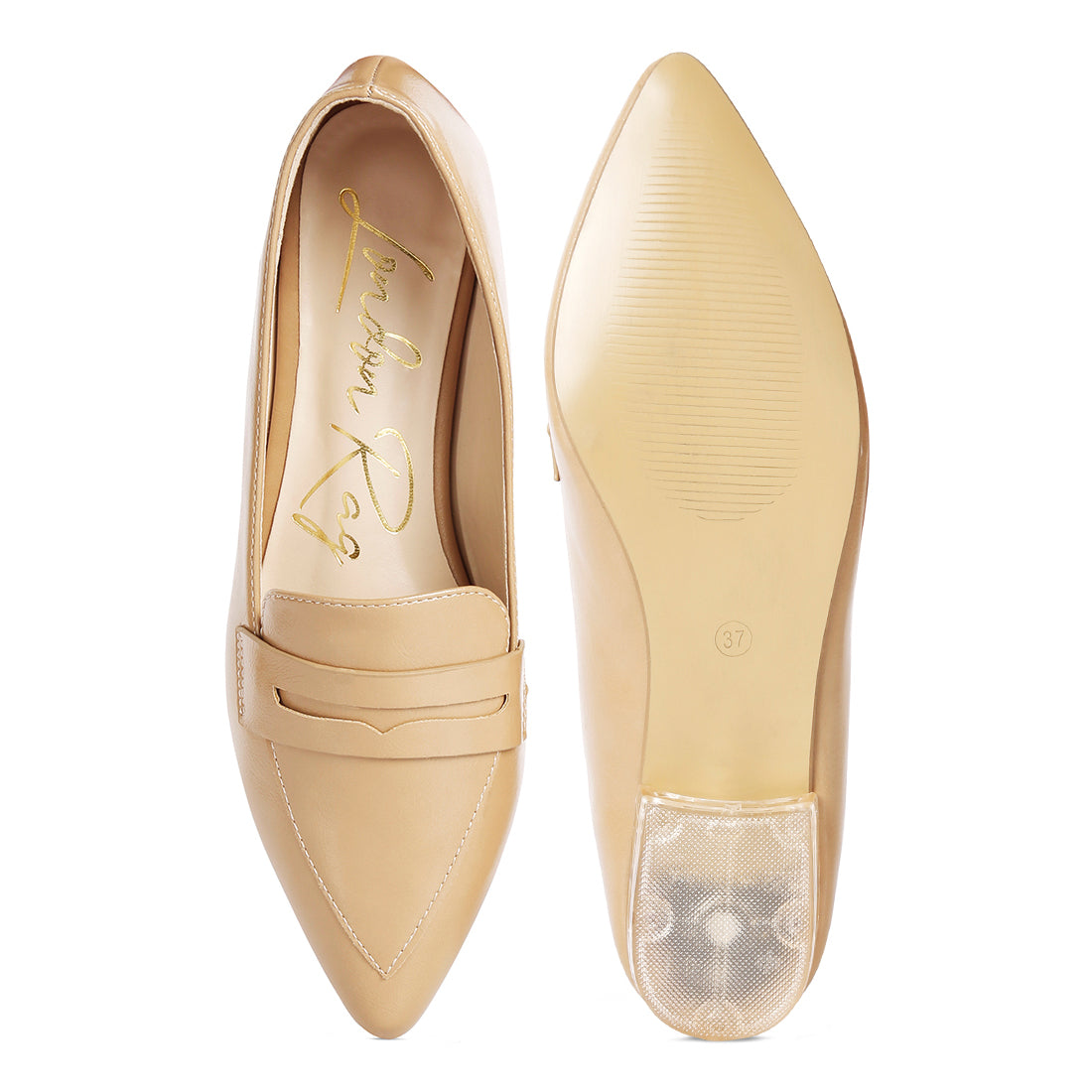 flat formal loafers#color_beige