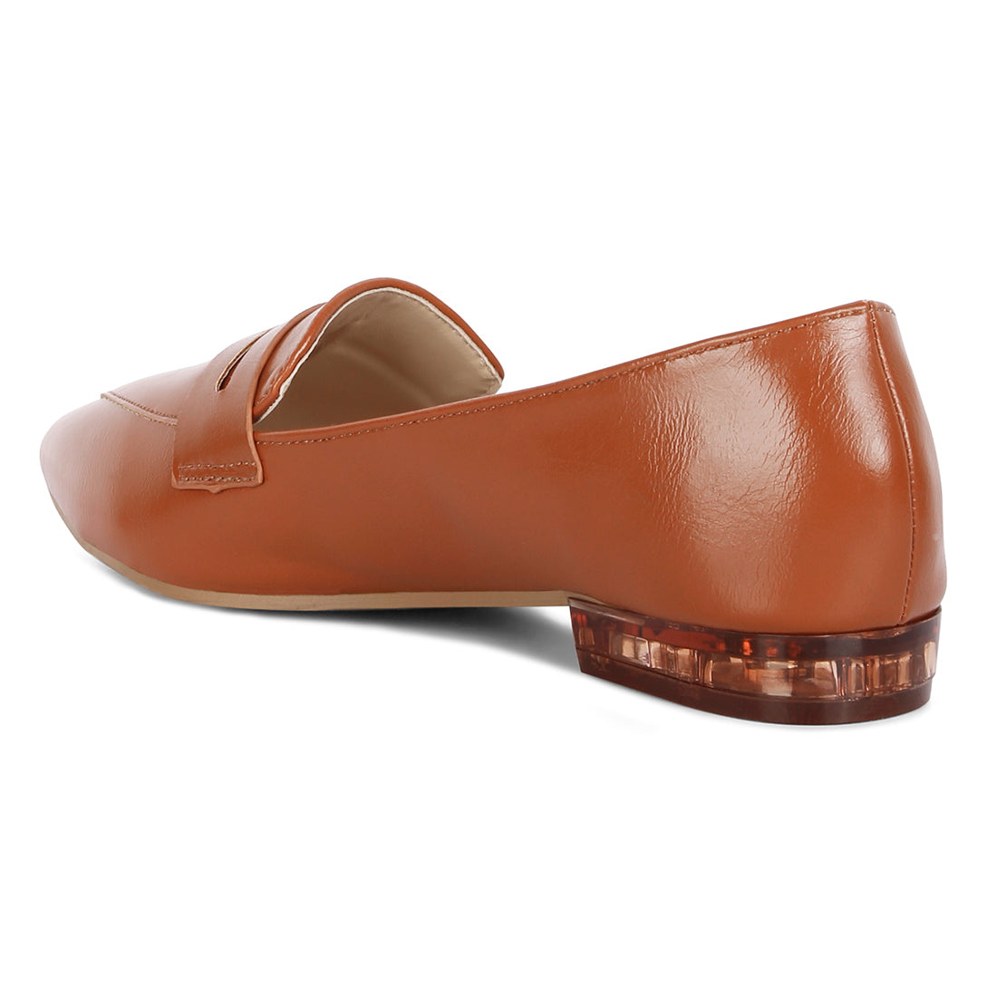 flat formal loafers#color_tan
