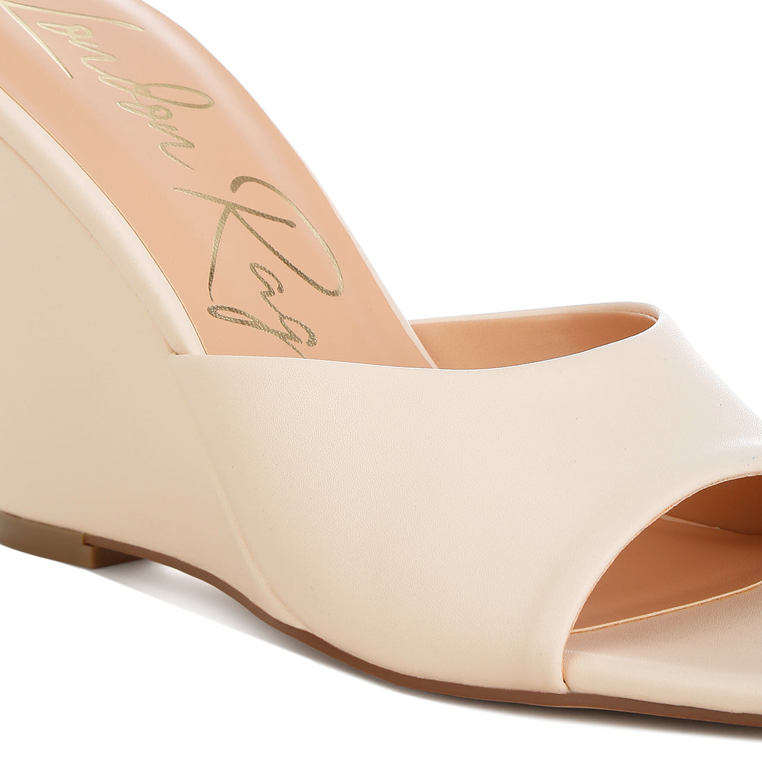 recycled faux leather wedge sandals#color_beige