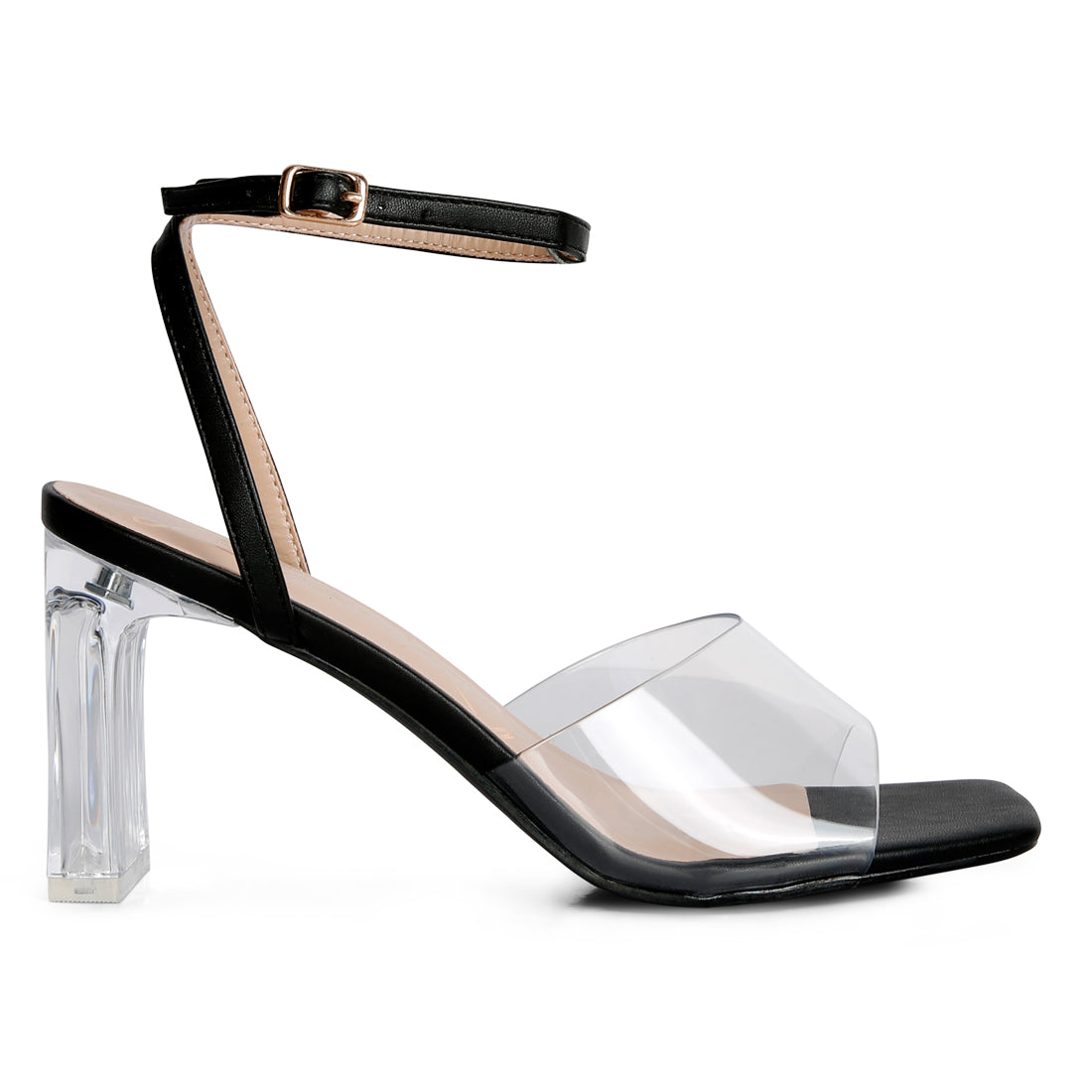 twinkle clear block heel sandal#color_black
