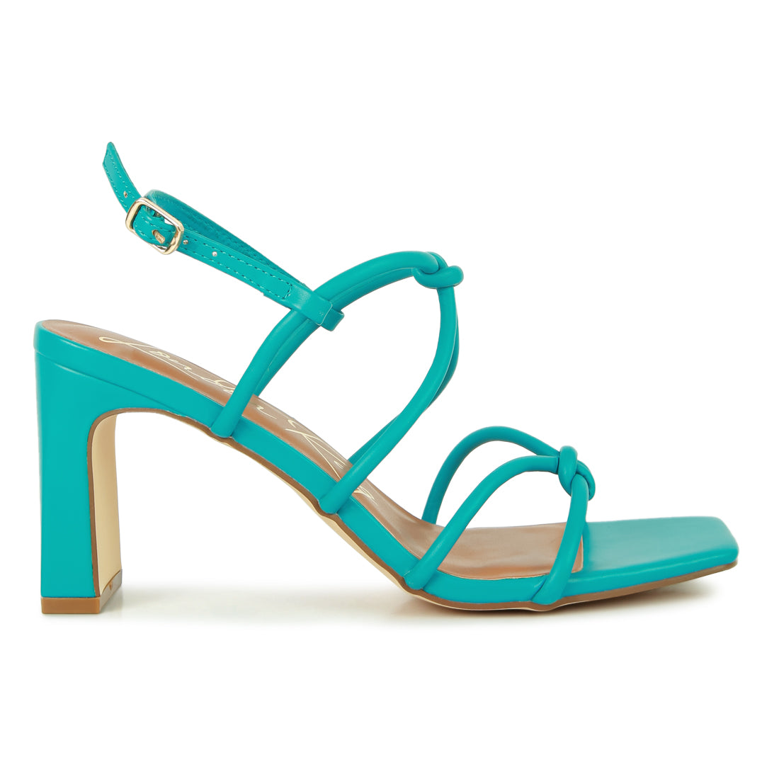 kralor knotted strap mid heel sandal#color_teal