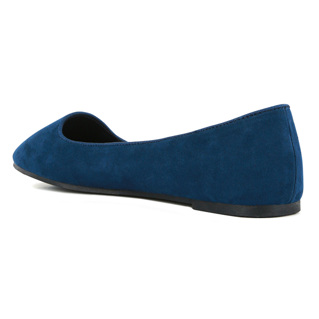 Navy Blue Microfiber Casual Ballerinas