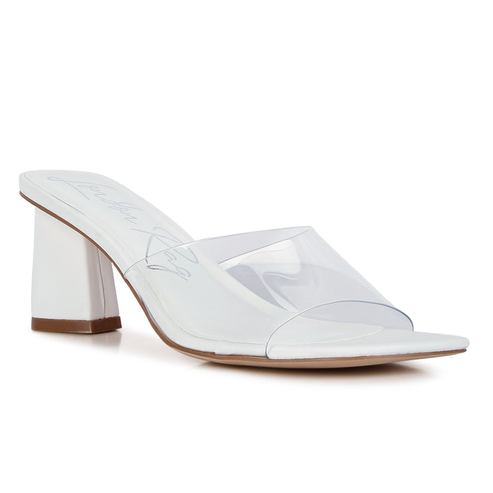 clear straps block heeled sandals#color_white