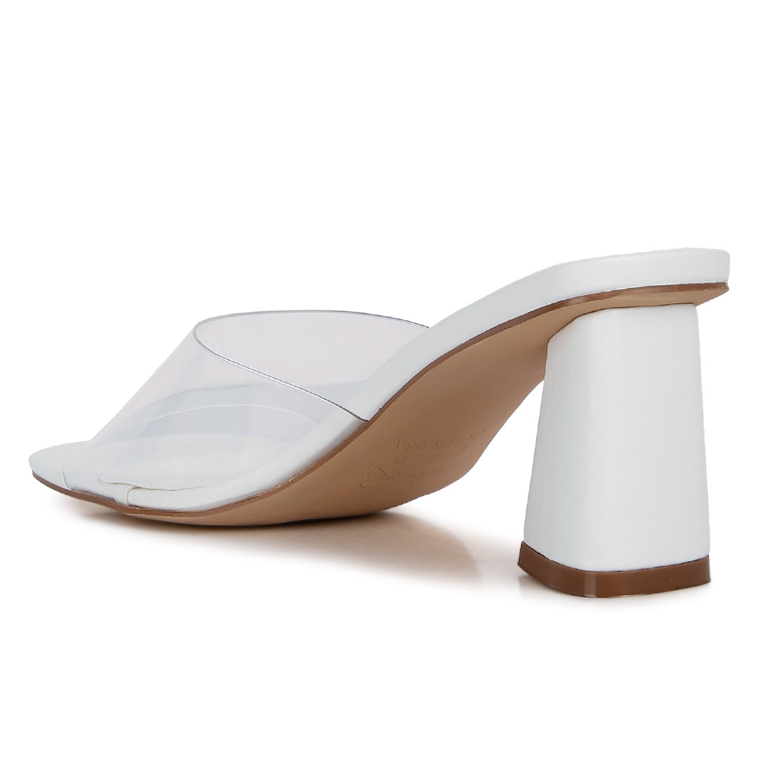 clear straps block heeled sandals#color_white