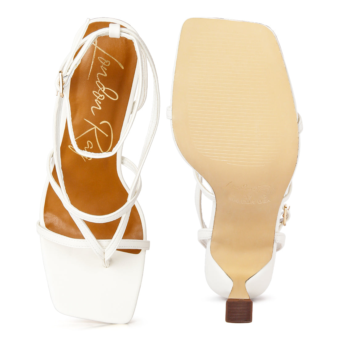 strappy ankle strap sandals#color_white