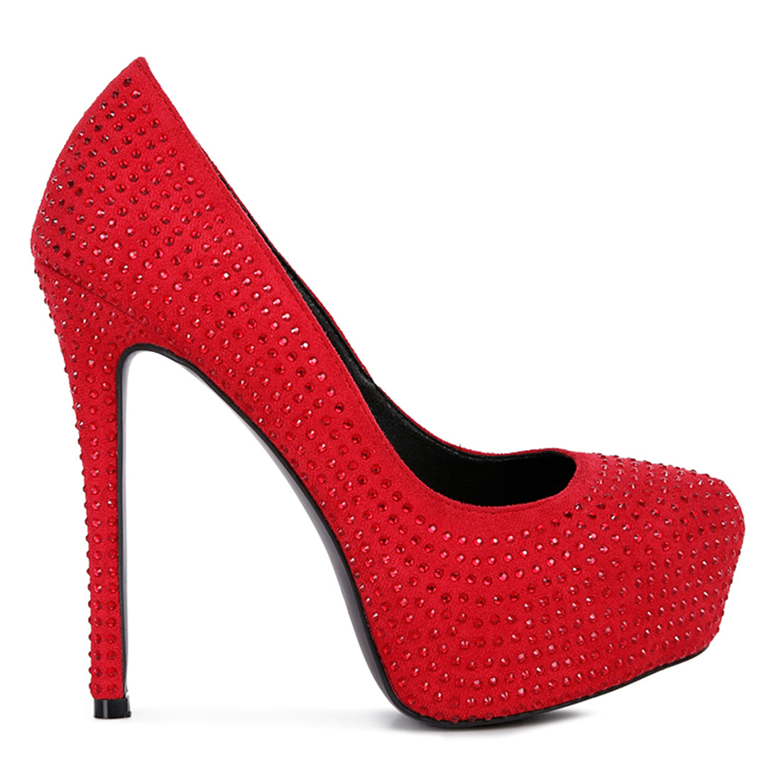 Red Heat Set Diamante Pumps