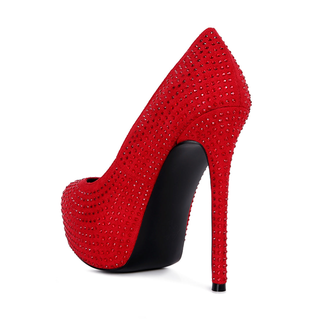 Red Heat Set Diamante Pumps