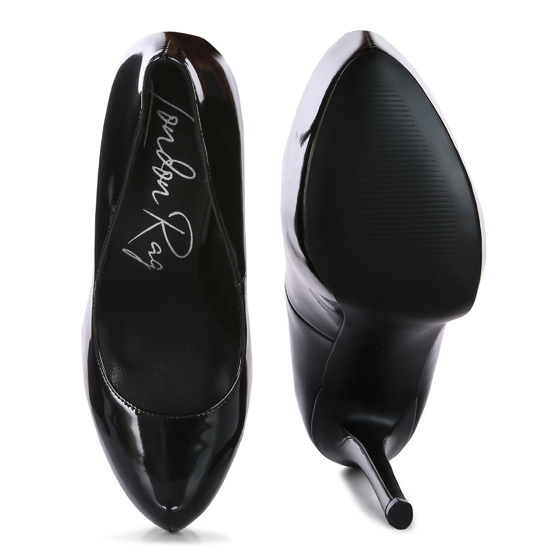 Black Platform High Heels Stiletto Pumps