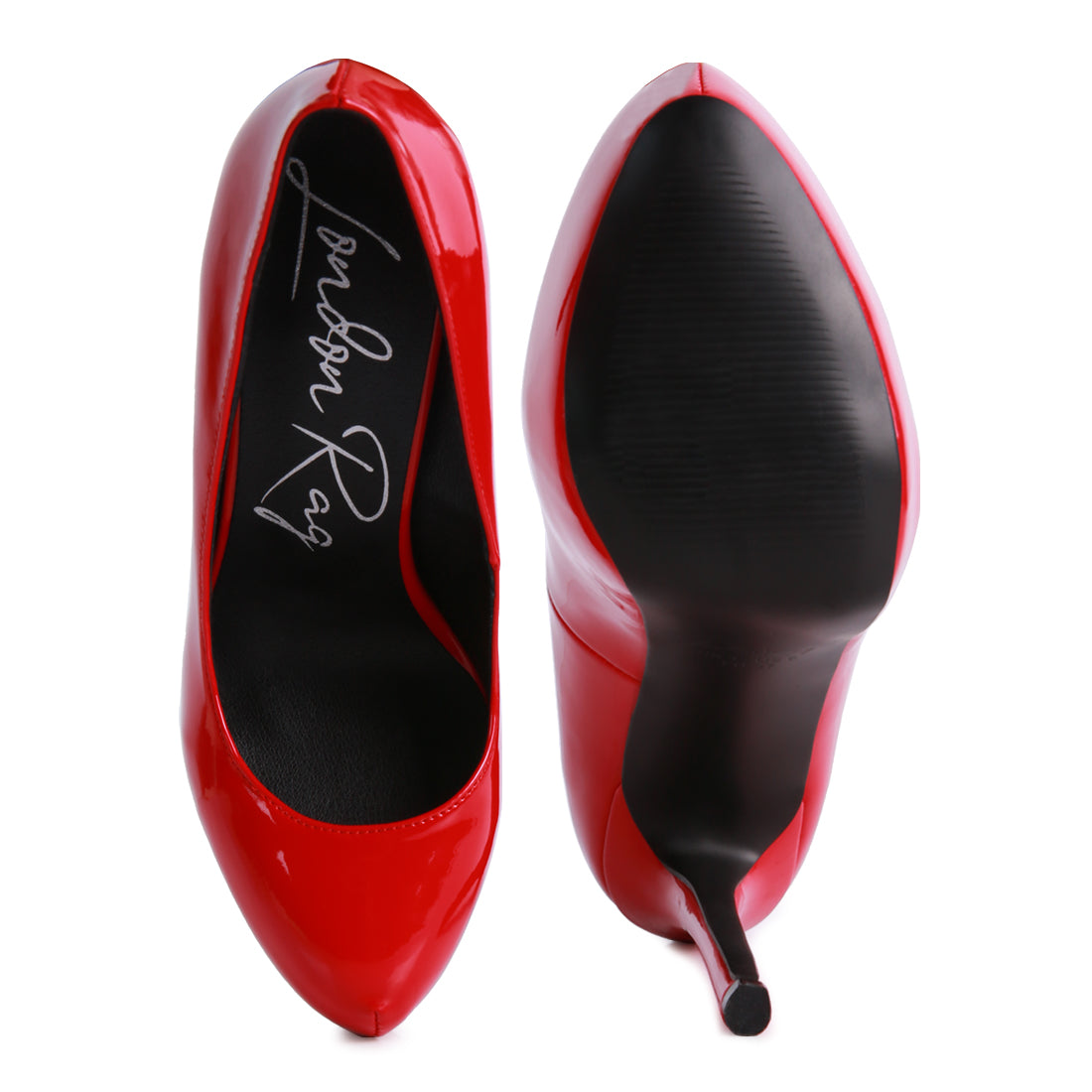 Red Platform High Heels Stiletto Pumps