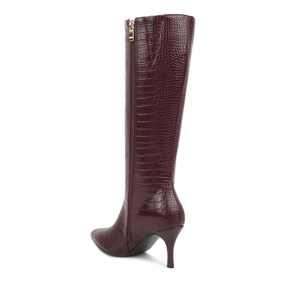 uptown pointed mid heel calf boots#color_burgundy