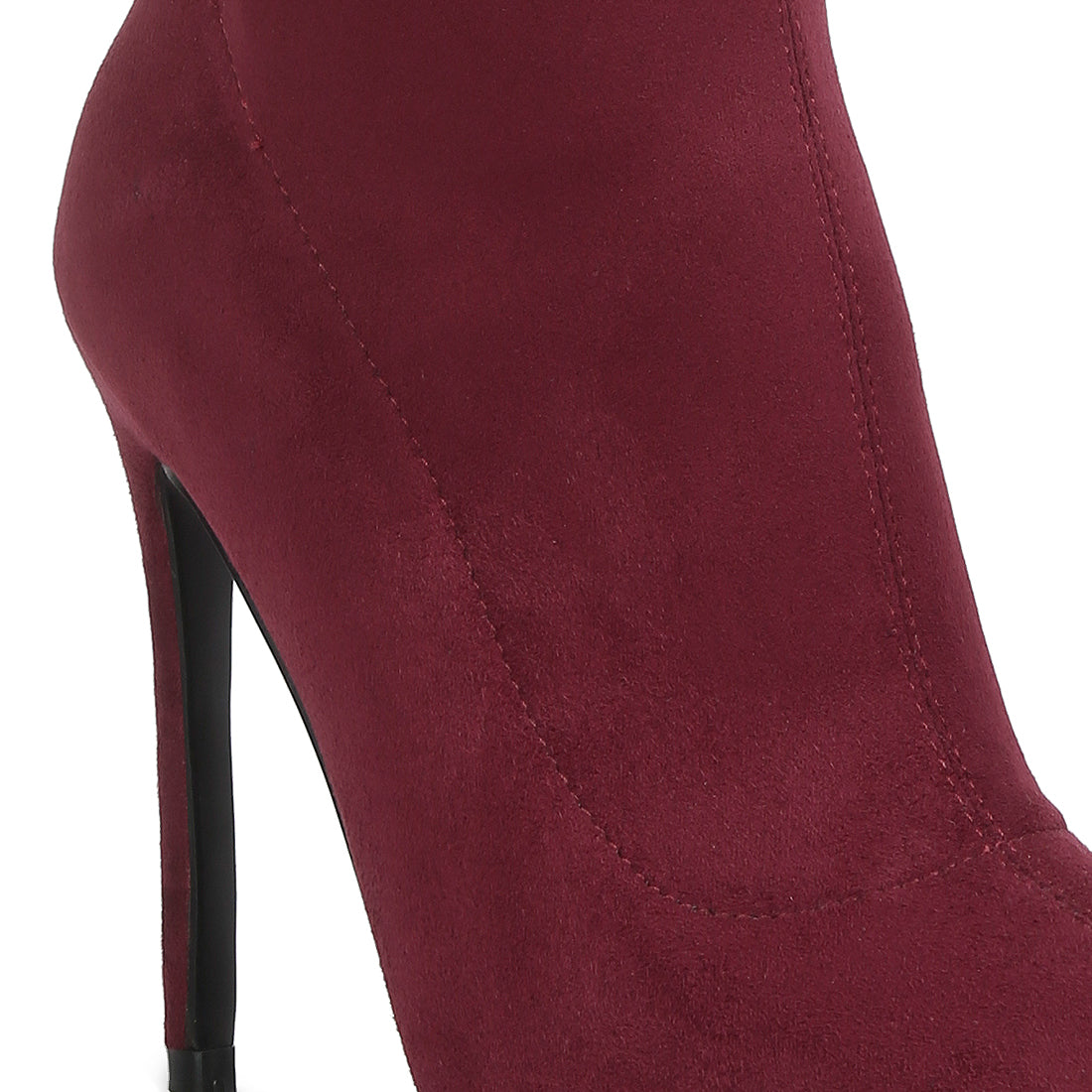 pointed toe high heeled calf boot#color_burgundy
