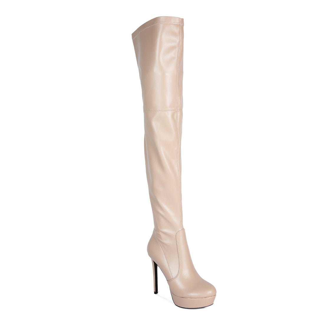 marvelettes high heeled long boots#color_beige