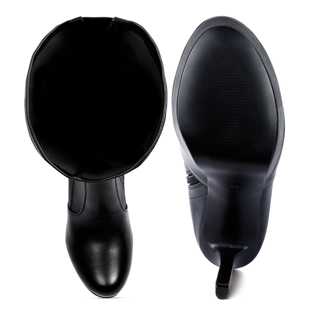 marvelettes high heeled long boots#color_black