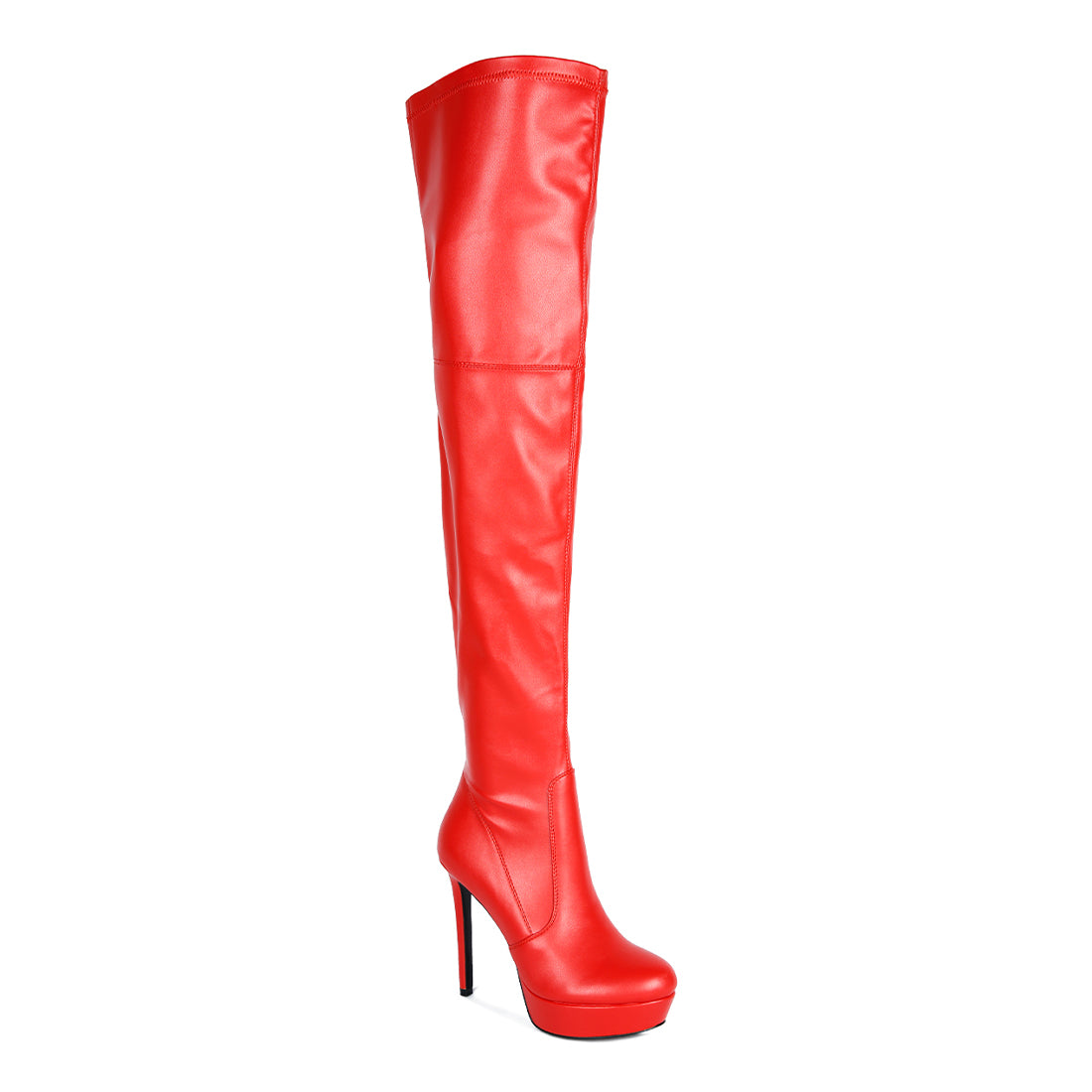 marvelettes high heeled long boots#color_red