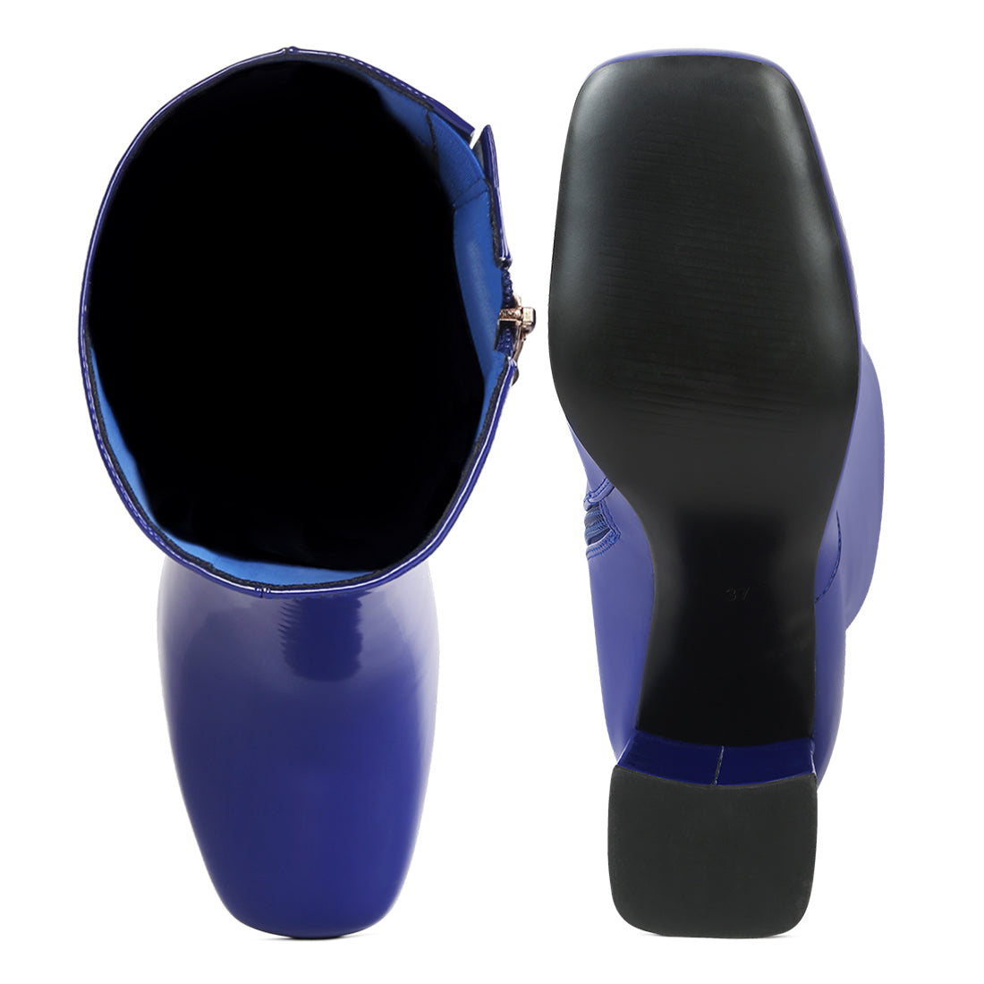 block heeled calf boots#color_blue