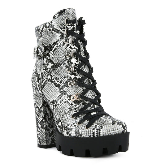 spruce snake skin ankle boots#color_black