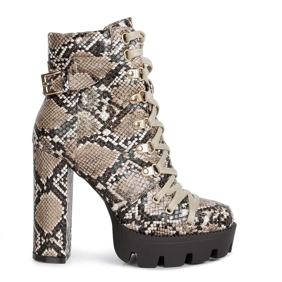 spruce snake skin ankle boots#color_tan