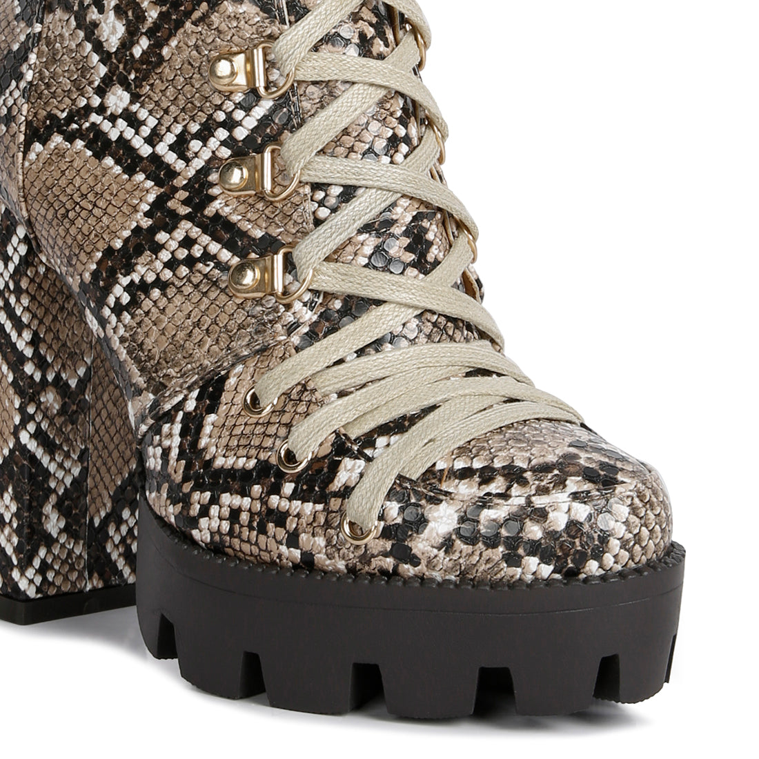 spruce snake skin ankle boots#color_tan