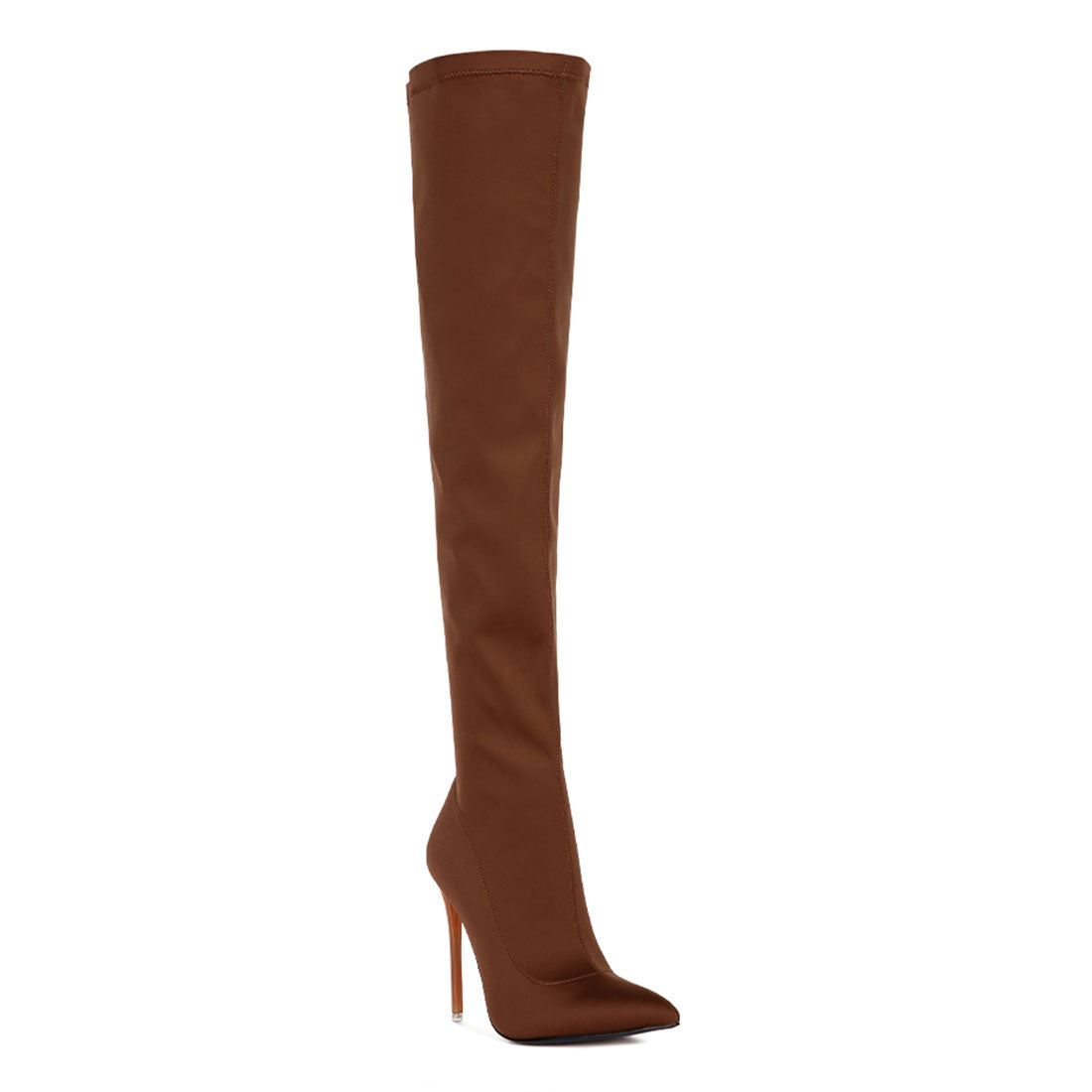 superstretch stiletto long boot#color_brown
