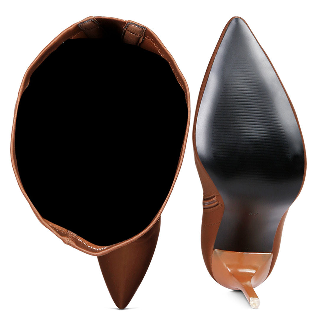 superstretch stiletto long boot#color_brown