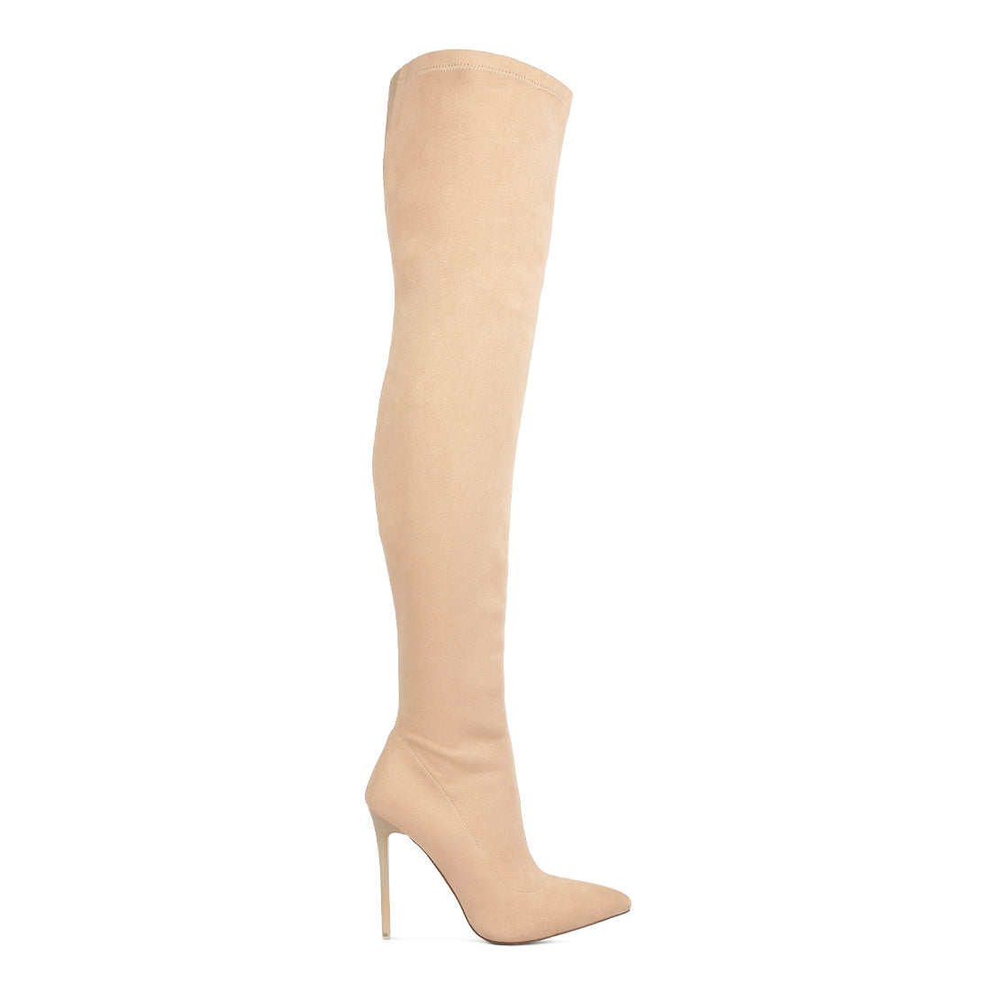 stretch stiletto long boots#color_beige
