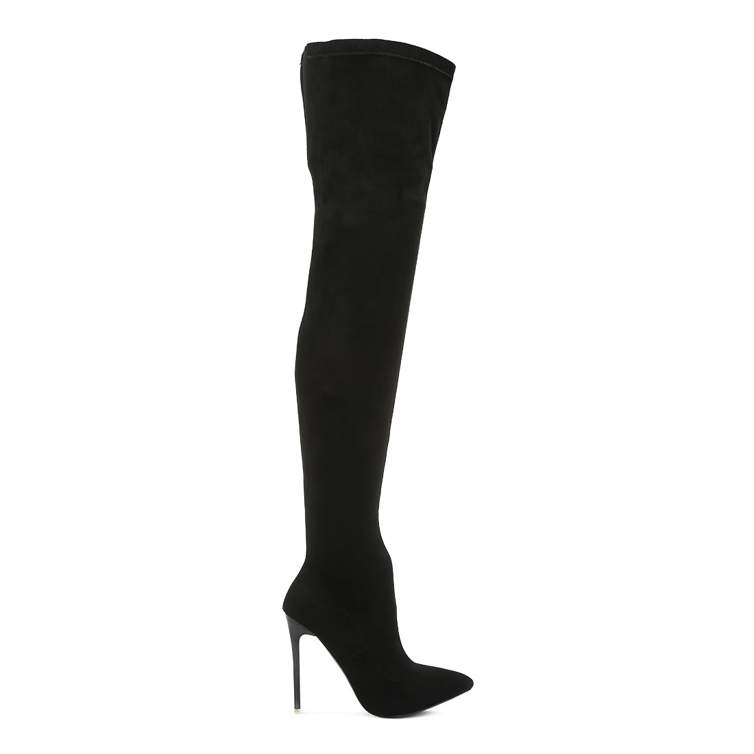 stretch stiletto long boots#color_black