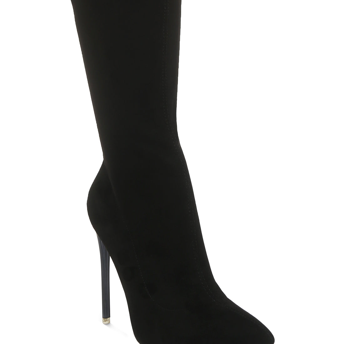 stretch stiletto long boots#color_black