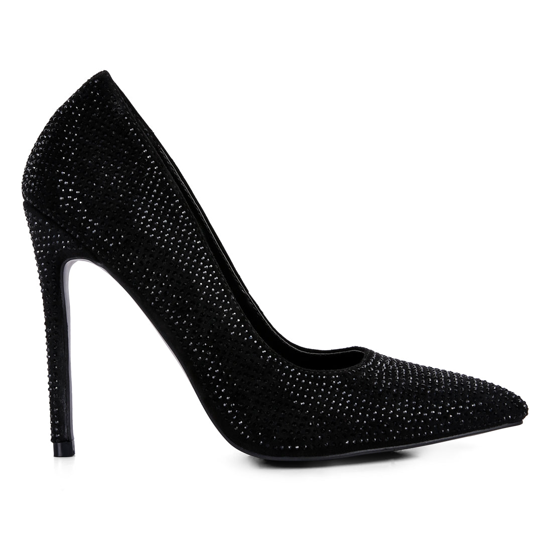 diamante high heeled pumps#color_black