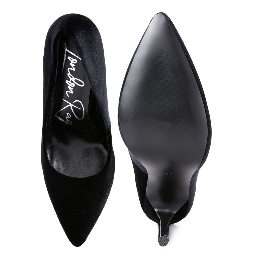 velvet high heeled sandals#color_black