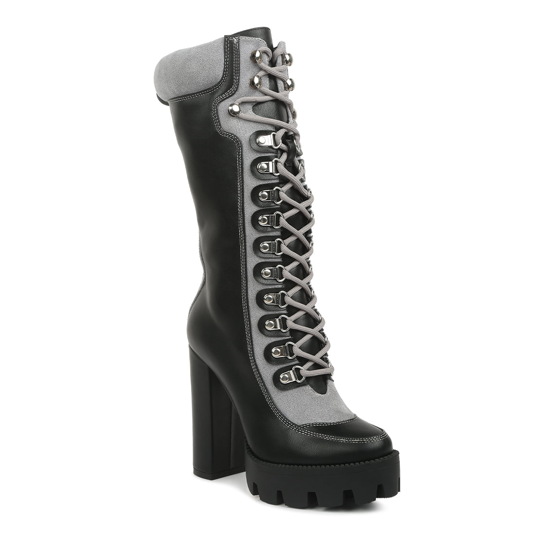 igloo over the ankle cushion collared boots#color_black