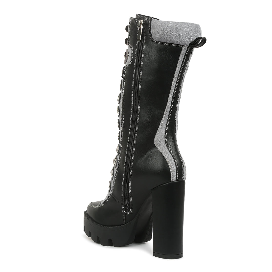 igloo over the ankle cushion collared boots#color_black